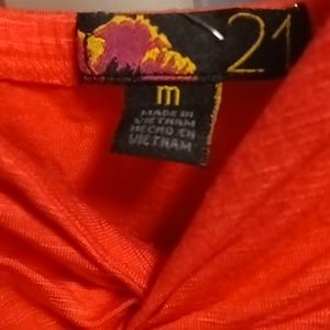 NWT 21 orange t-strap halter blouse Size Medium